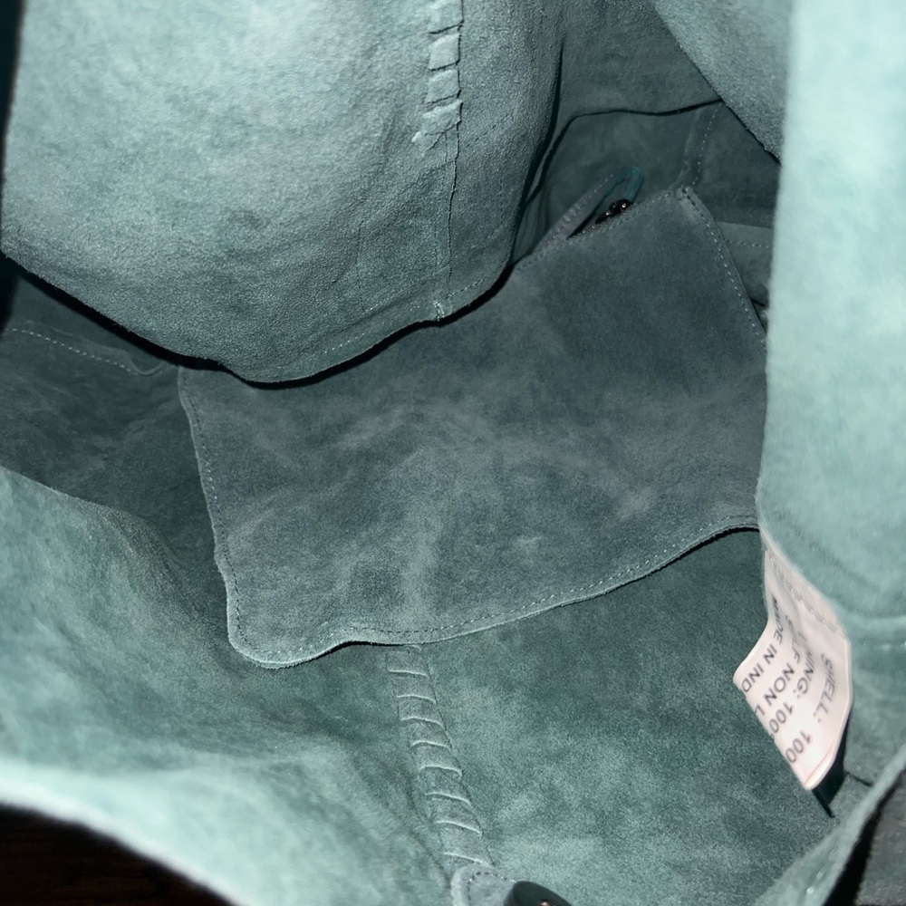 Haute Hippie Stone Teal Suede Hobo Bag - Picture 10 of 10